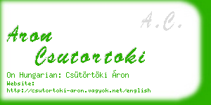 aron csutortoki business card