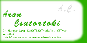 aron csutortoki business card